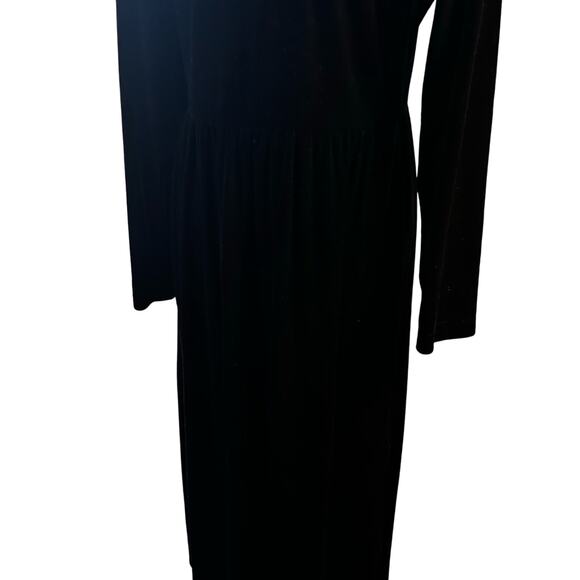 Studio Ease Petite 8P Woman Velvet Maxi Vintage Dress Y2K Gothic Cocktail Party - Picture 6 of 8